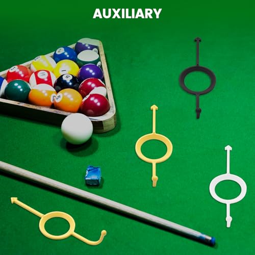 Precision Pool Shot Aiming Aid - 6 Multi-Color Billiards Trainers