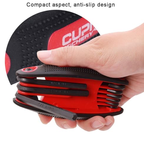 Archery Multi Wrench Tool - 9-in-1 Foldable Hex Wrench - Red
