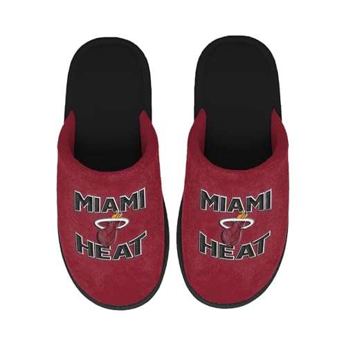 NBA Men's Logo Slide Slippers - Miami Heat 13-14 Size