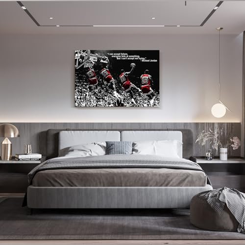 Michael Jordan Large Sports Poster - 24"x32" Unframed Canvas - Pattern D