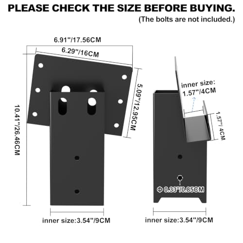Heavy-Duty 4x4 Deer Stand & Hunting Blind Brackets - Corrosion-Resistant Steel