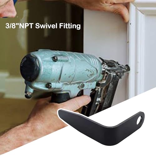 Pneumatic Tool "L" Shaped Rafter Hook (Aluminum) For Nail Guns with 3/8" NPT Air Fitting (Full Size)