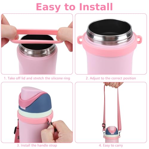 Adjustable Water Bottle Strap for Owala - Pink