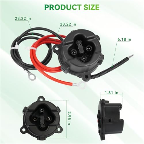 Panglong 48V MAC DC Charger Plug Receptacle for Yamaha G29 Golf Cart - OEM# JW9-H6181-00