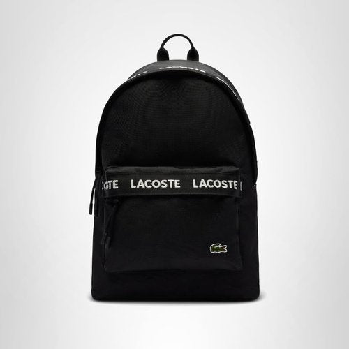 Lacoste Unisex Neocroc Seasonal Backpack, Tape Black, One Size