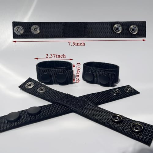 4 Pcs Nylon Duty Belt Keepers - Double Snap Tactical Belt Clips for 2-2.25"