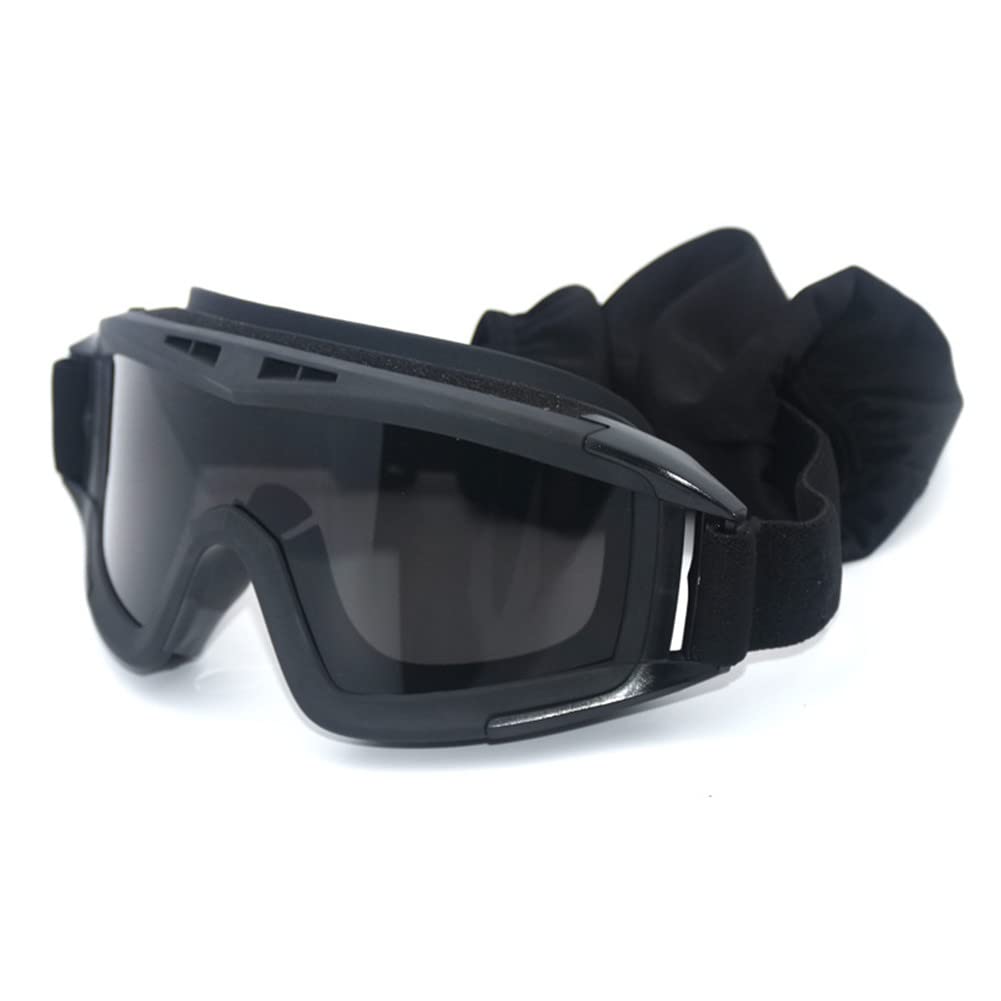 HARGLESMAN Airsoft Goggles Tactical Safety Goggles Anti Fog Glasses with Interchangeable Lenses Hunting Cycling Paintball (Black)