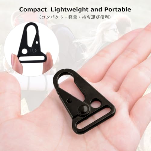 Tactical Snap Hook Clips - 1.25" - 6 Pack, Durable Zinc Alloy