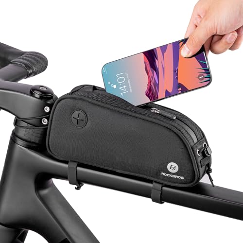 Top Tube Bike Bag - 1.3L Lightweight Portable with Elastic Cord - Style 2