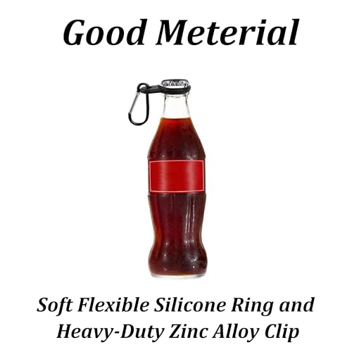 Silicone Water Bottle Holder with Keychain Rings - 5 Colors