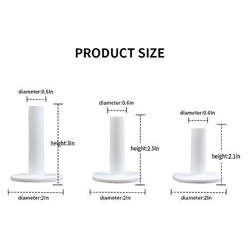 Durable Golf Practice Tees - 3 Piece Set - White Rubber