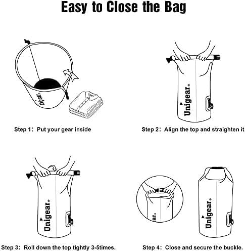 Unigear Waterproof Dry Bag - Lightweight Floating Storage for Kayaking, Boating & Camping | 2L/5L/10L/20L/30L/40L