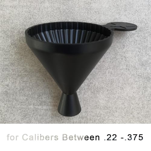 Reloading Powder Pan and Funnel - Non-Stick, .22 to .375 Caliber - Black