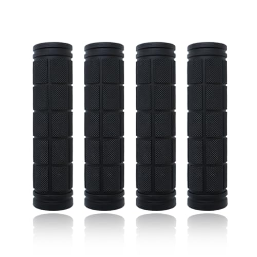 Bike Handle Grips - Non-Slip Soft Rubber - 4 Pcs Black