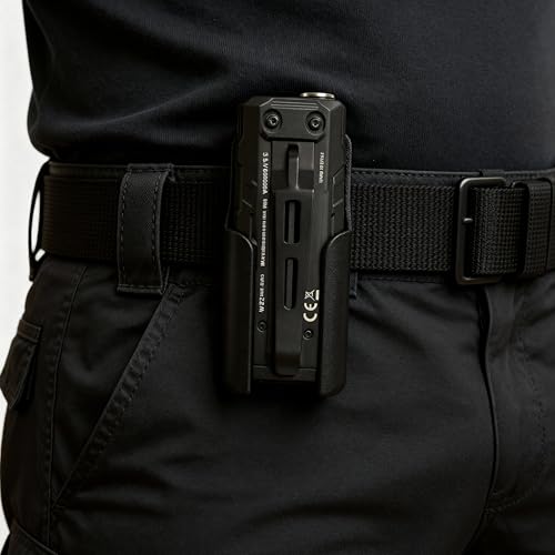 HoldMyGear Belt Clip Flashlight Holder ? Compatible with Nitecore EDC37 (Precision-Fit Belt Mount Holder, Fits Belts up to 2.25" Wide)