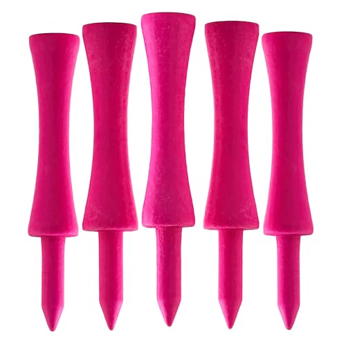 59mm Bamboo Castle Golf Tees - Pink, 100 Pack - Sustainable & Eco-Friendly