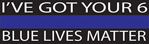 Thin Blue Line 10x3 Inch Blue Lives Matter Bumper Sticker
