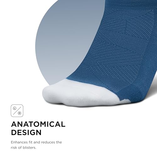Feetures Elite Golf Max Cushion Tab Ankle Sock Large Bluebird 1 Pair
