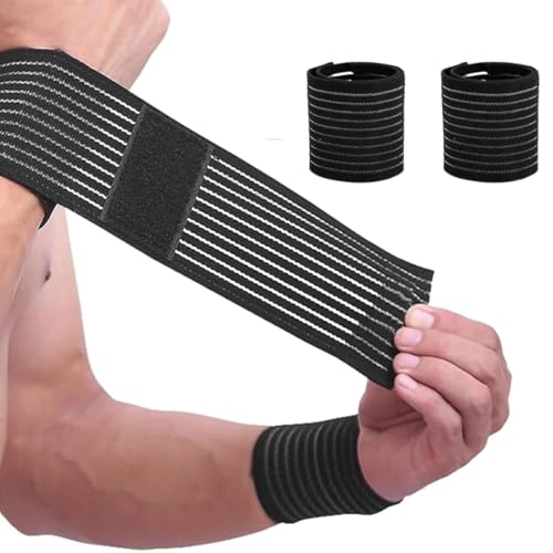 Compression Wrist Wraps for Support & Injury Recovery - 2 Pack