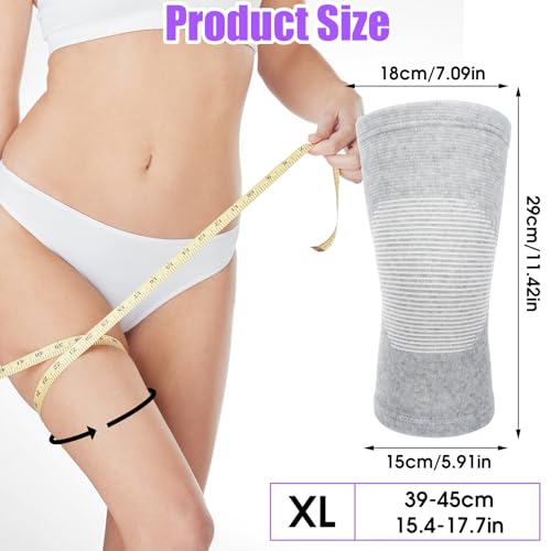 Bamboo Knee Sleeve - Elastic Compression Knee Brace for Pain Relief