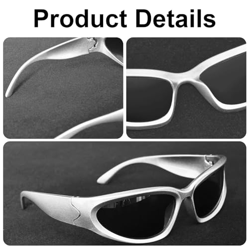 3-Pack Y2K Wrap Around Sunglasses for Men & Women - Retro Shades