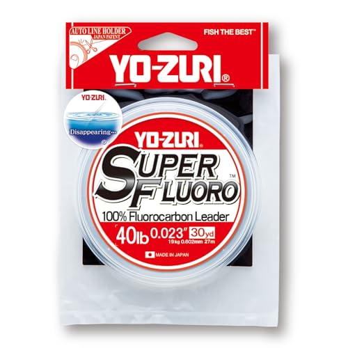Duel SuperFluoro Leader 40 lb / 30 yd fluorocarbon fishing line, high knot & abrasion resistance