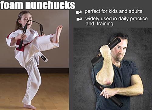 Foam Training Nunchucks - Safe Rubber Nunchakus for Beginners