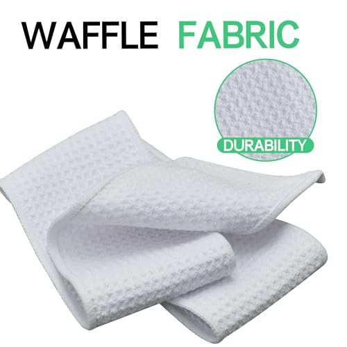 Microfiber Football Towels - 6 Pcs White with Hook & Loop