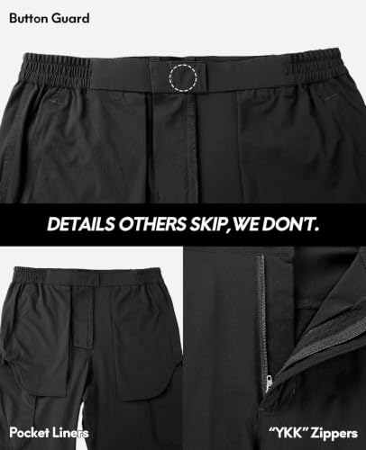 Haimont Women's Lightweight Cargo Hiking Pants X-Small 27" Inseam Black