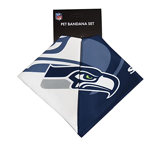 Seattle Seahawks Pet Bandana Set - Large Team Spirit Accessory