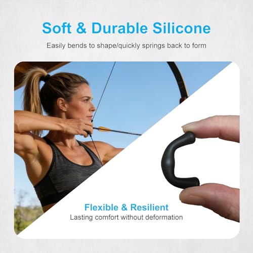 8-Piece Archery Bowstring Finger Guard Set - Silicone Finger Savers