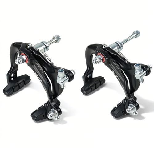 CYSKY Front & Rear C-Type Bike Brakes Calipers Kit, Includes Cables & Levers – Black