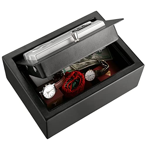 Paragon Safes SAFES 7730 Digital Security Drawer Safe with 2 Keys ? Solid Steel Lockbox for Drawer, Closet, or Vehicle (Dark Gray), 83-DT5914