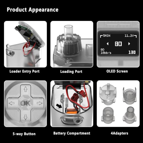 Smart Airsoft Electric BB Speed Loader - Lite Edition, 1100rd, White