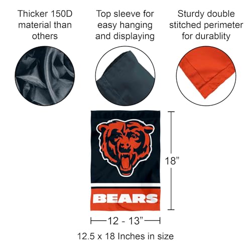 Chicago Bears Double-Sided Garden Flag - 12.5 x 18 in