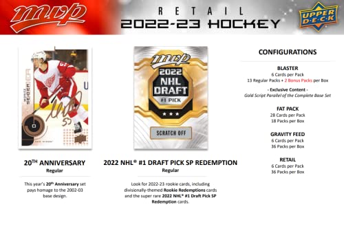 Upper Deck 2022-23 MVP NHL Hockey Trading Card Fat Pack - 28 Cards