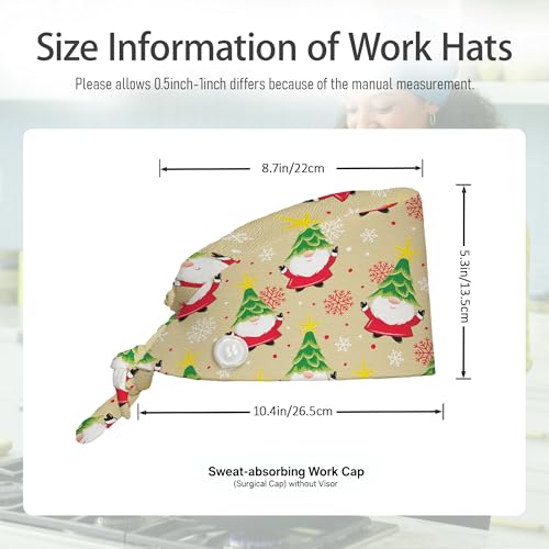Adjustable Working Cap with Sweatband - Red Rose - 2 Pcs