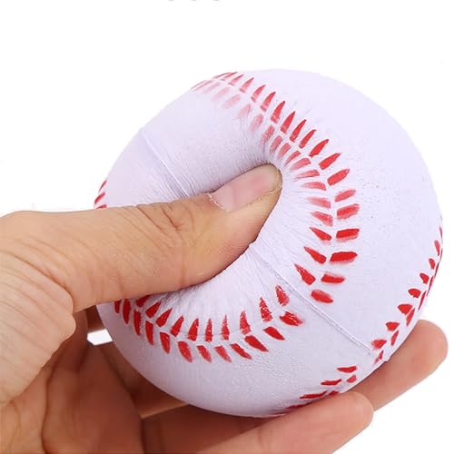 Soft Foam Baseballs for Training - 2 White Squeeze Balls