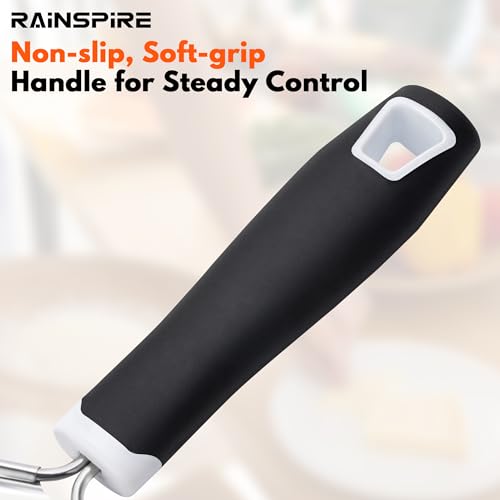 Professional Stainless Steel Cheese Grater with Soft Grip Handle - Black