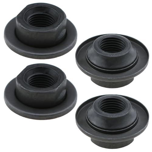 4-Pack Bicycle Rear Axle Nuts - Black Alloy Steel Replacement