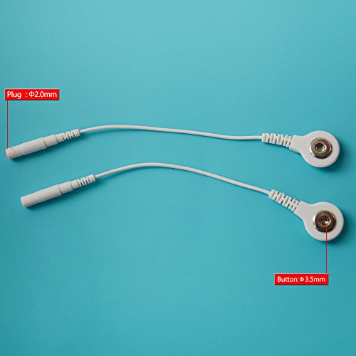 4-Piece TENS Lead Wire Adapter - Converts 2.0mm Pin to 3.5mm Snap