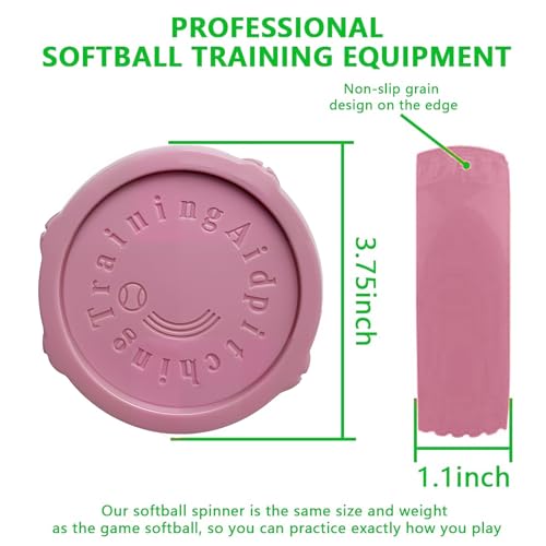 Mogseek Pink Softball Spinner Training Aid 12 Inch Fastpitch Pitching Equipment