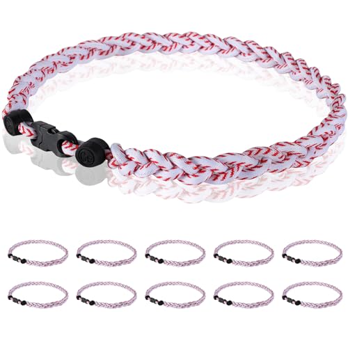 Pack of 12 Baseball Necklaces - 18 Inch Multi-Color Rope Design