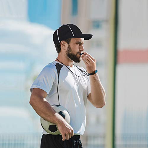 Referee Hat and Whistle Set with Lanyard - Black & White