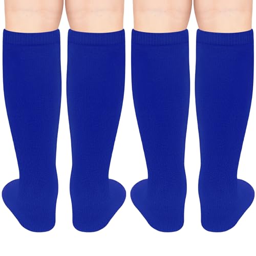Toddler Soccer Socks for Kids - Athletic Baseball & Softball - 3-6 Years, Royal Blue