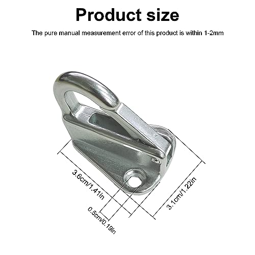 316 Stainless Steel Boat Fender Hanger Hooks – 4 Pack Heavy-Duty Safety Clip Snap Attach