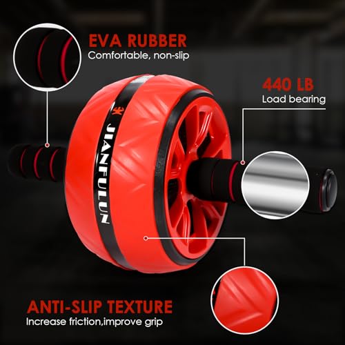 Ab Roller Wheel for Core Strength Training - Black+Yellow