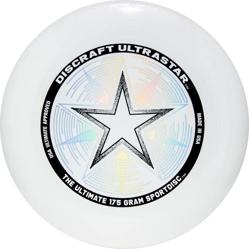175g White Ultra-Star Ultimate Frisbee Disc - Official Competition