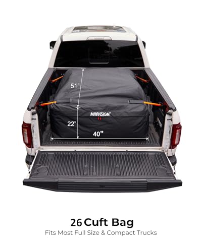 26 Cubic Feet Waterproof Truck Bed Cargo Bag with 4 Straps