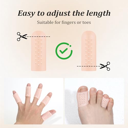 16-Piece Breathable Silicone Finger Cots - Flexible Finger Tip Protectors